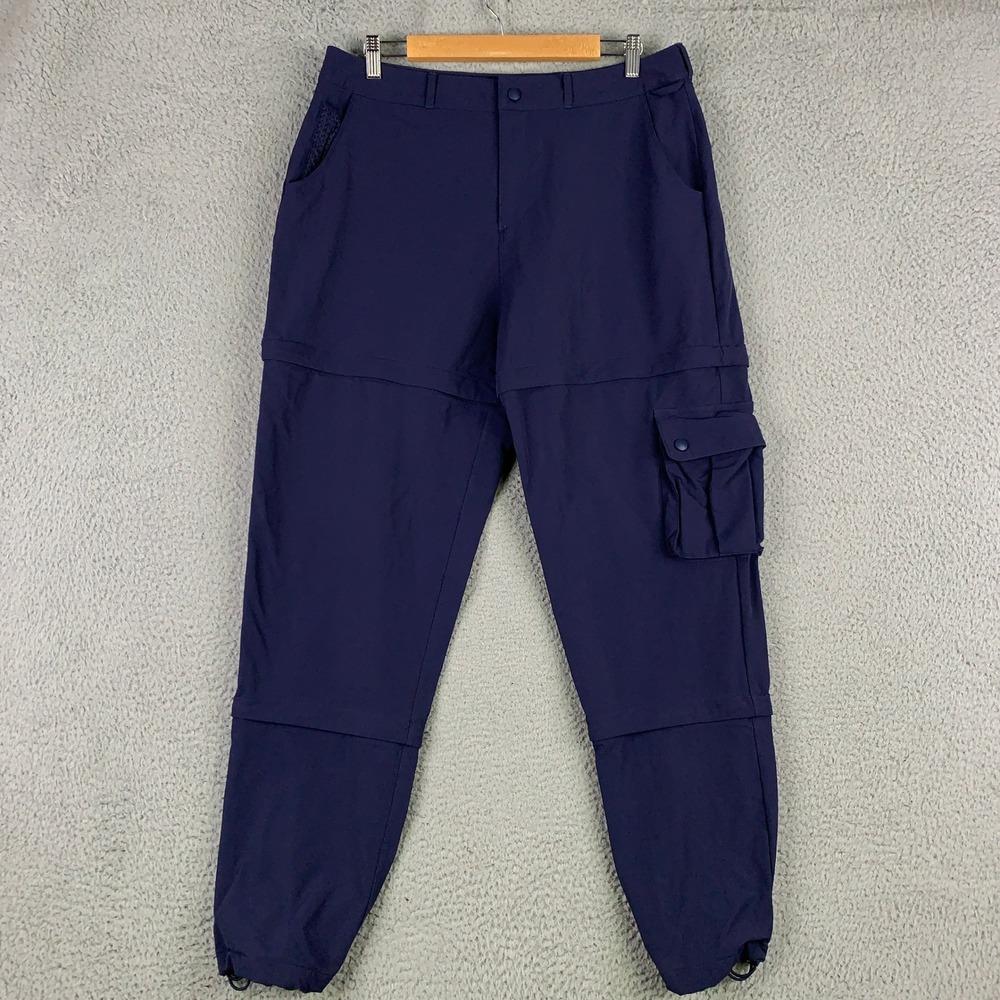 Outdoor Voices Rectrek Zip-Off Pants Men's XL Navy Blue Convertible Hiking Cargo